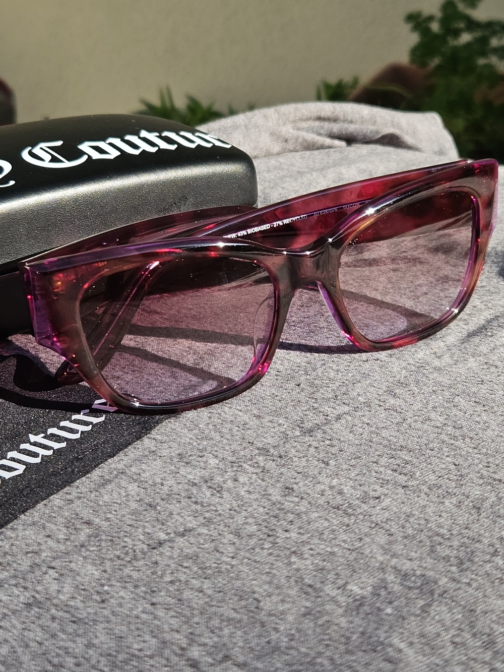 Juicy Couture Purple and Red Gradient Tortoiseshell Women's Sunglasses